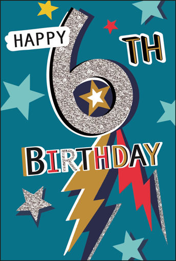Picture of 6 TODAY HAPPY BIRTHDAY CARD